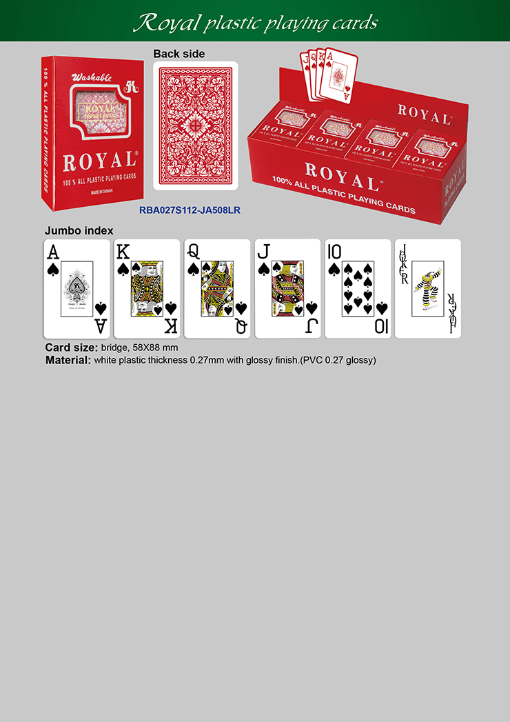 Royal Plastic Playing Card_jumbo index